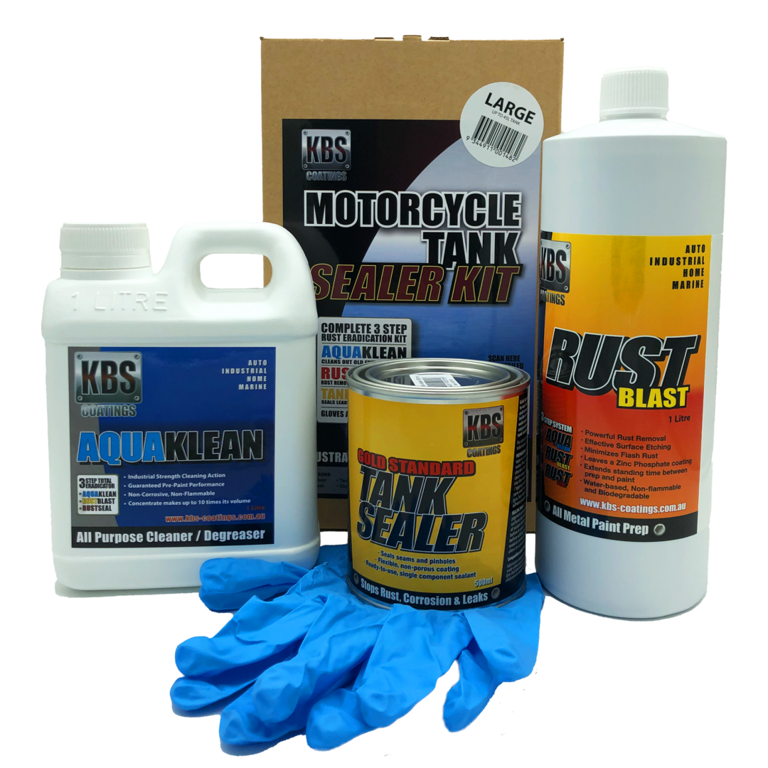 KBS Motorcycle Fuel Tank Sealer kit 45L Oz Loading Ramps